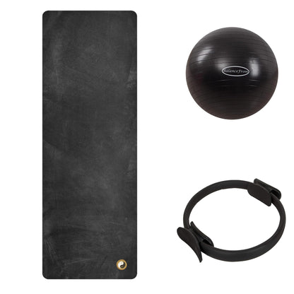 Studio Pilates Accessories Bundle – Mat, Ring & Ball Set