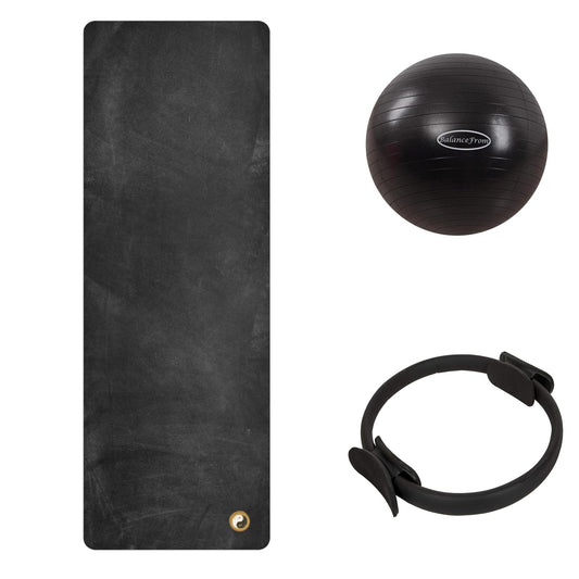 Studio Pilates Accessories Bundle – Mat, Ring & Ball Set