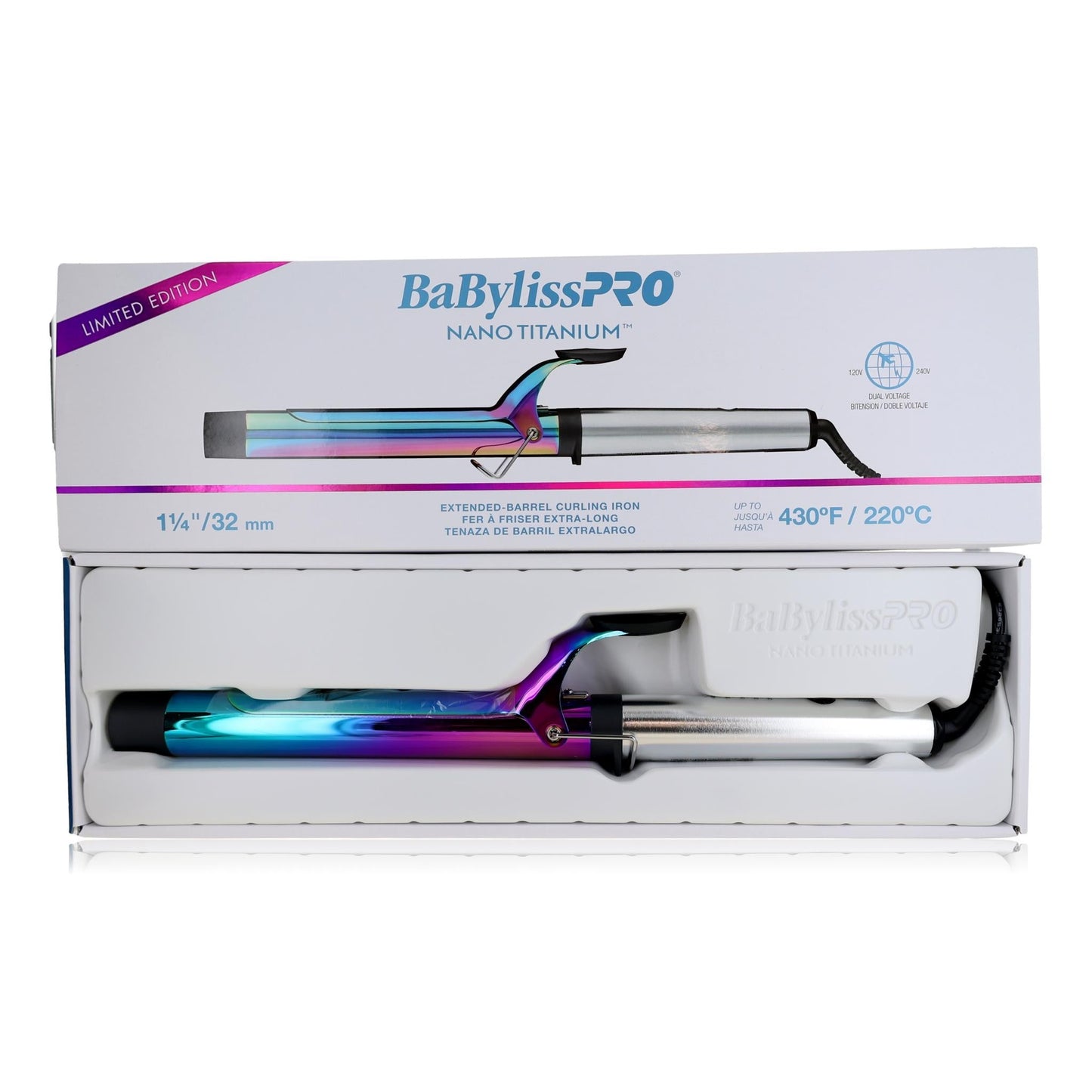 Nano Titanium Extended Barrel Curling Iron, 1 1/4"