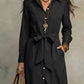 Full Size Tie Waist Long Sleeve Shirt Dress Plus Size