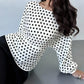 Polka Dot Round Neck Blouse