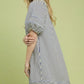 Umgee Striped Puff Sleeve Shift Dress