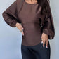 Polka Dot Round Neck Blouse