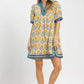 Umgee Mix Tile Print Mini Dress