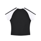 Contrast Stripes Bodycon Raglan  Sleeve T-Shirt