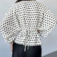 Polka Dot Round Neck Blouse