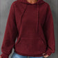 Full Size Textured Kangaroo Pocket Hoodie Plus Size