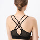 Breathable Mesh Wire-free Sports Bra, Stretchy High Impact Yoga Fitness Gym Cropped Top, Women's Activewear
