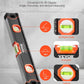 6-Piece Torpedo Level, 78/48/32/24/16/10 Inch Box Levels Set, Bubble Vials Ruler for 45/90/180 Degree, Shock-Proof Aluminum Alloy Magnetic Leveler Tool, SAE/Metric Scale(Only 10-inch has magnet)