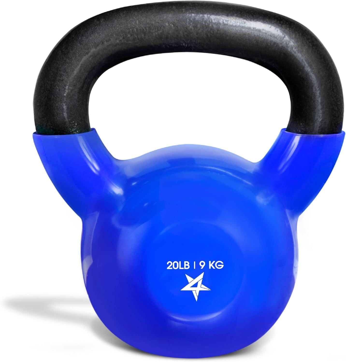 Vinyl Coated Cast Iron Kettlebell – 5–100 lb Strength Training