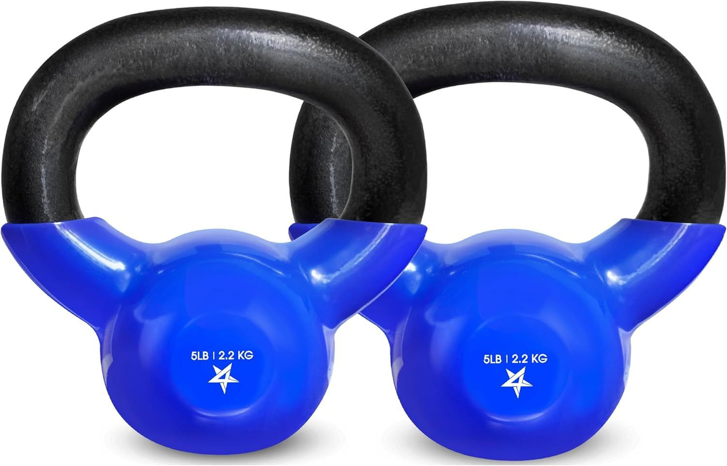 Vinyl Coated Cast Iron Kettlebell – 5–100 lb Strength Training