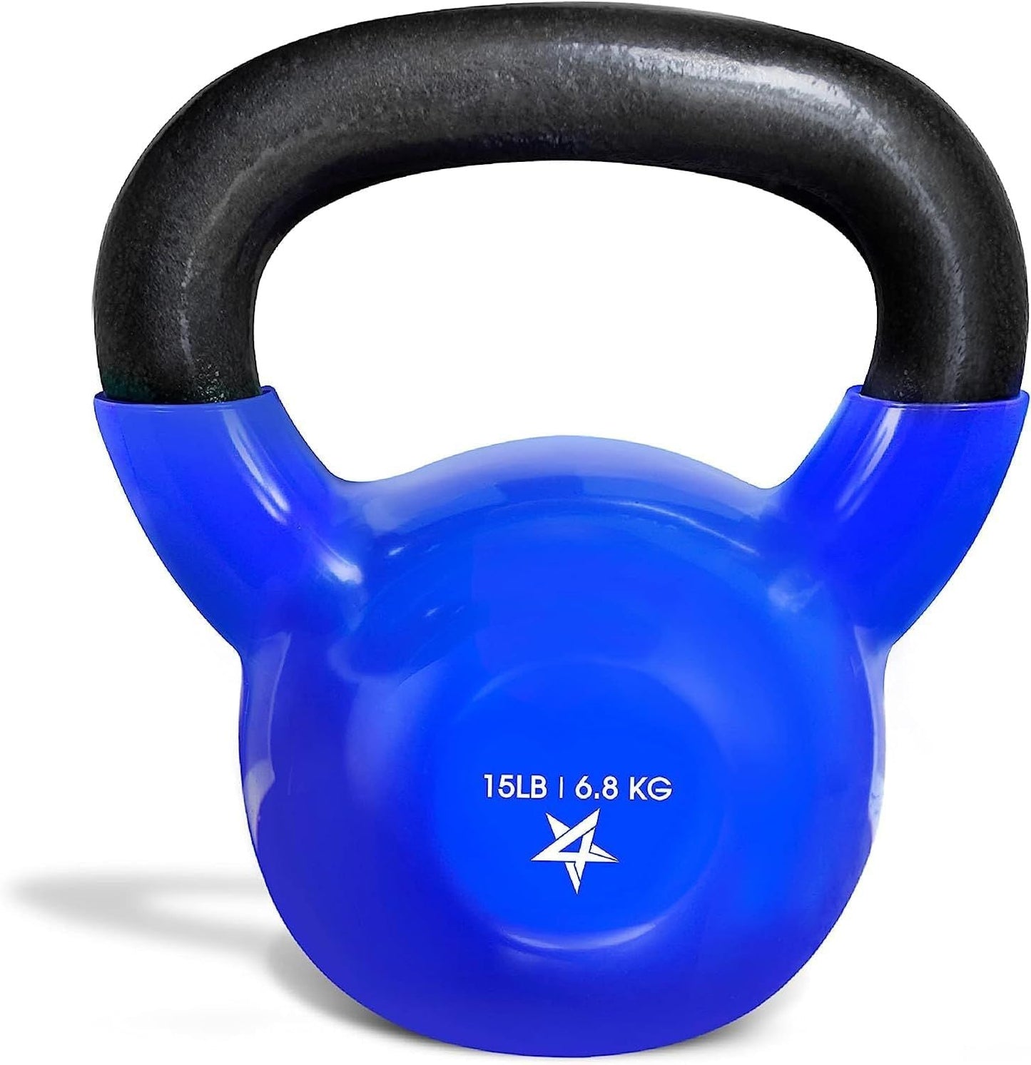 Vinyl Coated Cast Iron Kettlebell – 5–100 lb Strength Training