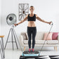 Vibration Exercise Machine With Resistant Bands Remote Control Whole Body Vibration Platform Workout Equipment Home Fitness Training Equipment For Weight Loss Fat Burner