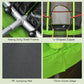 4.5FT Green Kids Trampoline with Safety Enclosure Net, Springless Design, for Ages 3 to 6