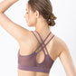 Breathable Mesh Wire-free Sports Bra, Stretchy High Impact Yoga Fitness Gym Cropped Top, Women's Activewear
