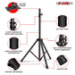 5 Core Speaker Stand Height Adjustable PA DJ Tripod Studio Monitor Stands w 35mm Compatible Insert - SS ECO 1PK BLK WoB
