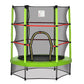 4.5FT Green Kids Trampoline with Safety Enclosure Net, Springless Design, for Ages 3 to 6