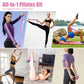 14Pcs Pilates Ring Essentials Kit For Women with Yoga Ball Arm Stretcher 5 Resistant Bands Figure 8 Resistant Band Elastic Band Non-slip Socks Yoga Strap