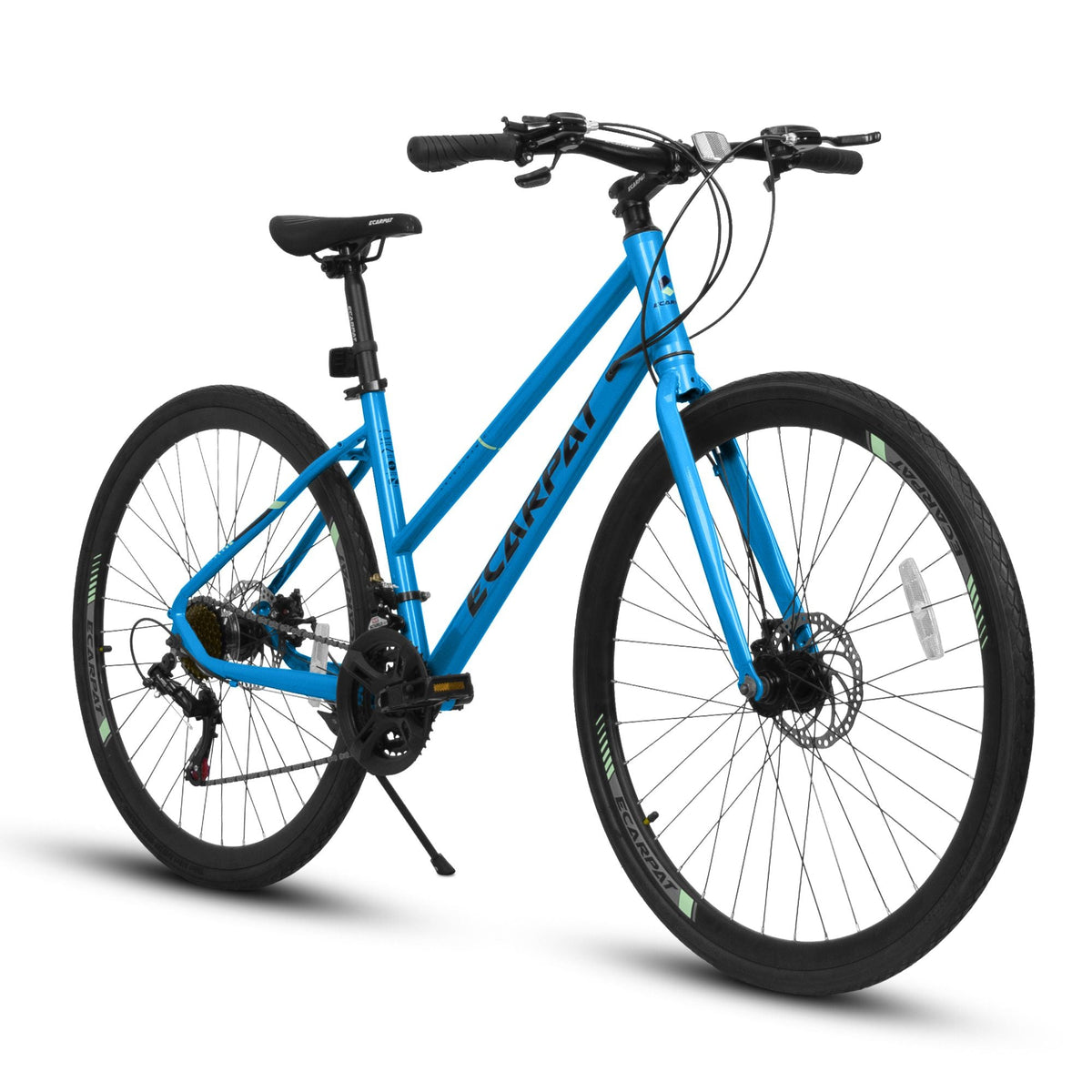 A28250 700C Road Hybrid Bike for Adult , 21-Speed Road Bike Road Bicycle Carbon Steel Frame/Dual-Disc Brakes/Multiple Colors