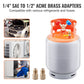 Refrigerant Recovery Tank, 30 LBS Capacity, 400 psi Portable Cylinder Tank with Y-Valve for Liquid/Vapor, High-sealing Recovery Can for R22/R134A/R410A, Orange+Gray