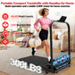 Foldable Treadmill with Handle Bar & Incline, 2 in 1 Upgrade Portable Under Desk Walking Pad and Vibration Pad with Remote Control for Home Office Small Spaces