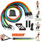 11Pcs Resistance Bands Set Fitness Workout Tubes Exercise Tube Bands Up to 100lbs w/ Door Anchor Handles Ankle Straps for Physical Training Yoga Pilates