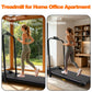 Under Desk Treadmill, Walking Pad, 2 in 1 Portable Treadmill with Handle Remote Control LED Display, Walking Jogging Machine for Home Office Use Black