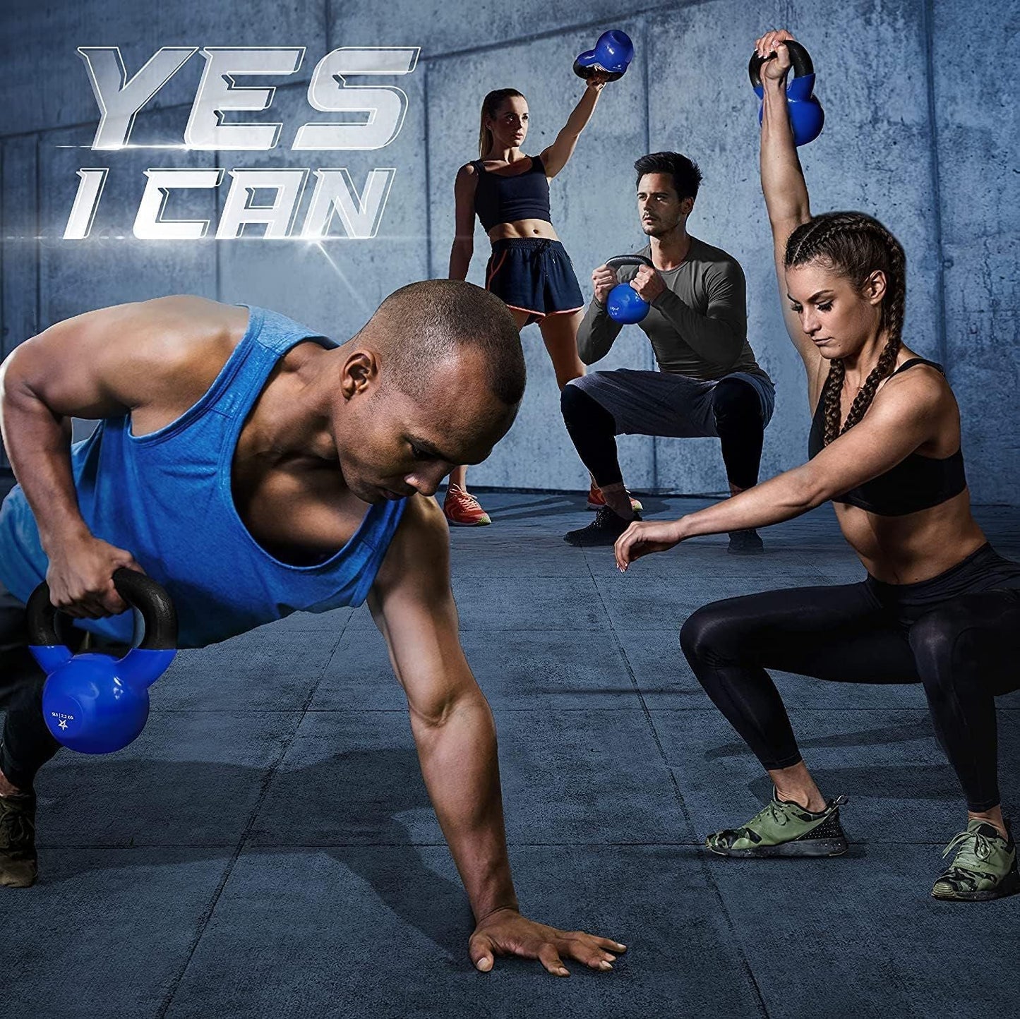 Vinyl Coated Cast Iron Kettlebell – 5–100 lb Strength Training