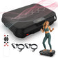 Whole Body Vibration Plate Exercise Machine with Remote Control & Resistance Bands, 1-250 Adjustable Speed Vibration Platform, LCD Display Home Fitnes