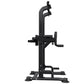 Pull Up Bar, 330 LBS Power Tower Dip Station, Workout Dip Station with H-Shaped Stable Base & Back Pad, Adjustable 12 Level Height Free Standing Chin Up Bar for Back, 4-Level Adjustable Back Pad