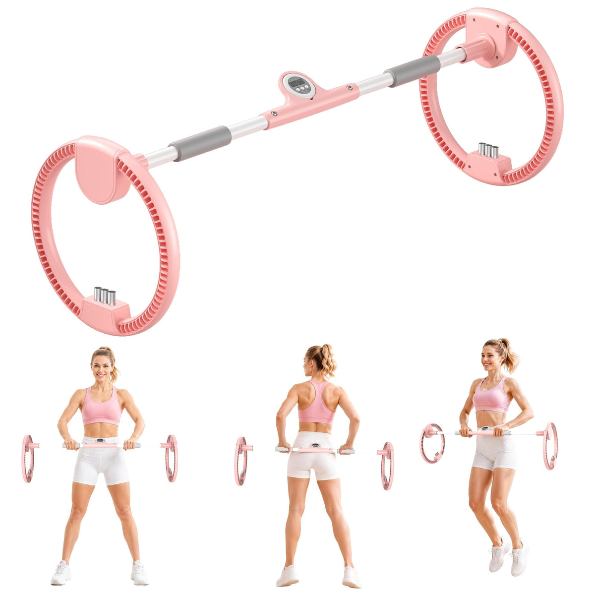 Adjustable Arms Exercise Wheel, Portable Forearm & Wrist Training Big Swing Wheel Trainer