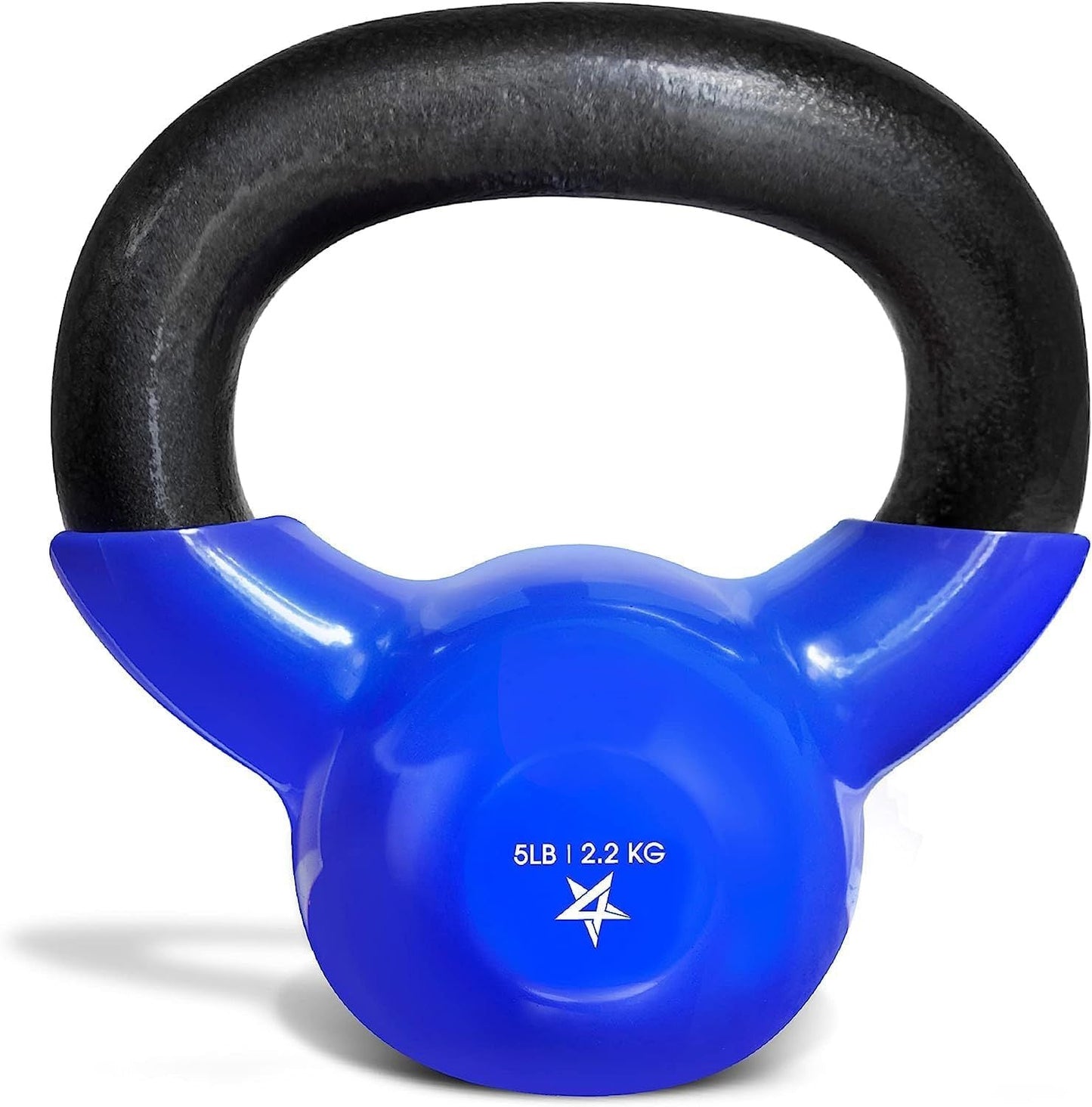 Vinyl Coated Cast Iron Kettlebell – 5–100 lb Strength Training