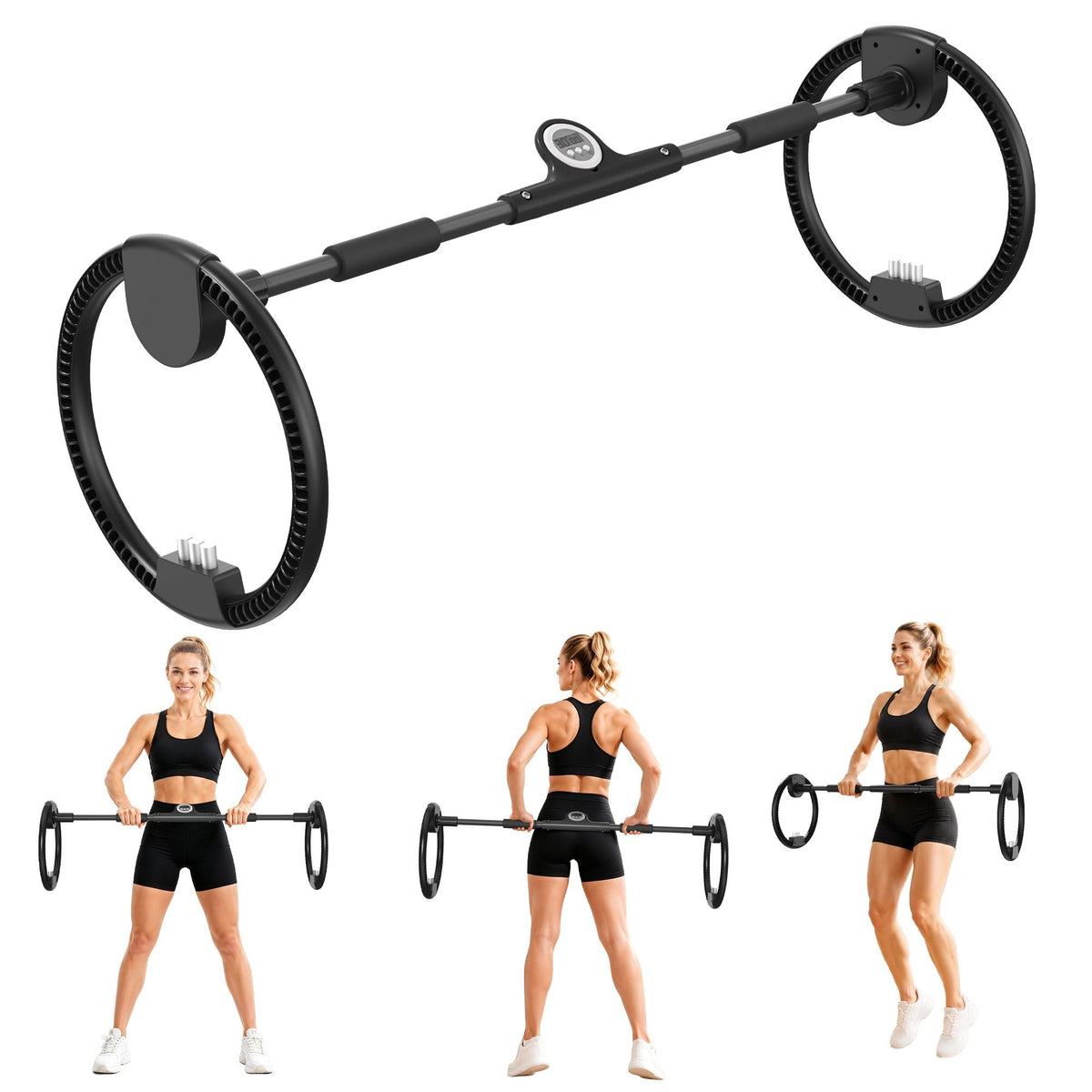 Adjustable Arms Exercise Wheel, Portable Forearm & Wrist Training Big Swing Wheel Trainer