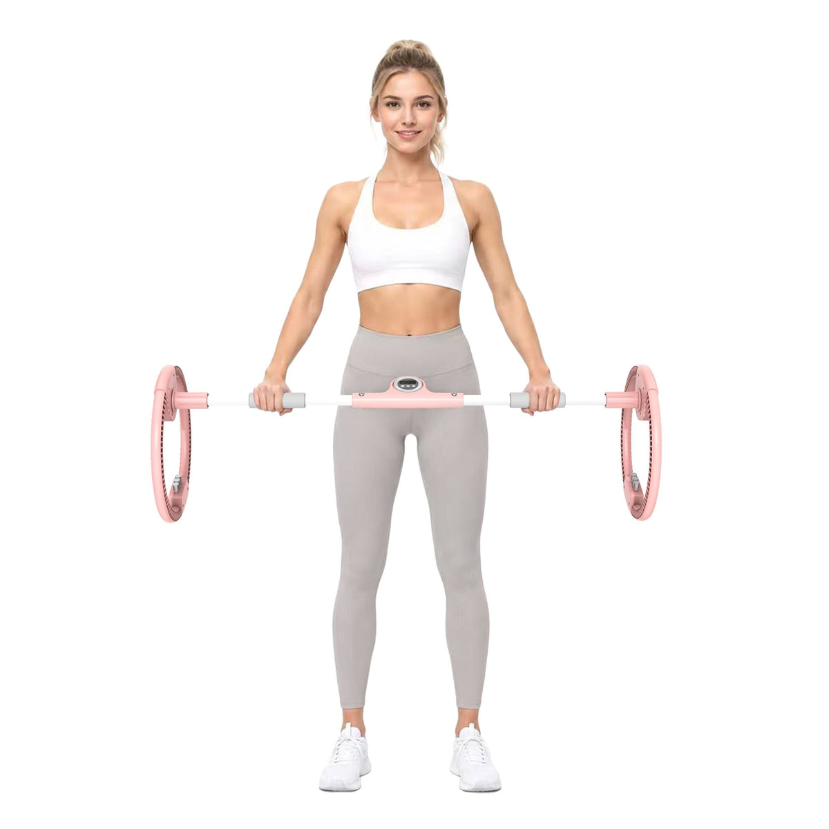 Adjustable Arms Exercise Wheel, Portable Forearm & Wrist Training Big Swing Wheel Trainer