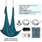 Aerial Silk & Yoga Swing, 11 Yards, Aerial Yoga Hammock Kit with 100gsm Nylon Fabric, Full Rigging Hardware & Easy Set-up Guide, Antigravity Flying for All Levels Fitness Bodybuilding, Green
