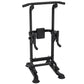 Pull Up Bar, 330 LBS Power Tower Dip Station, Workout Dip Station with H-Shaped Stable Base & Back Pad, Adjustable 12 Level Height Free Standing Chin Up Bar for Back, 4-Level Adjustable Back Pad