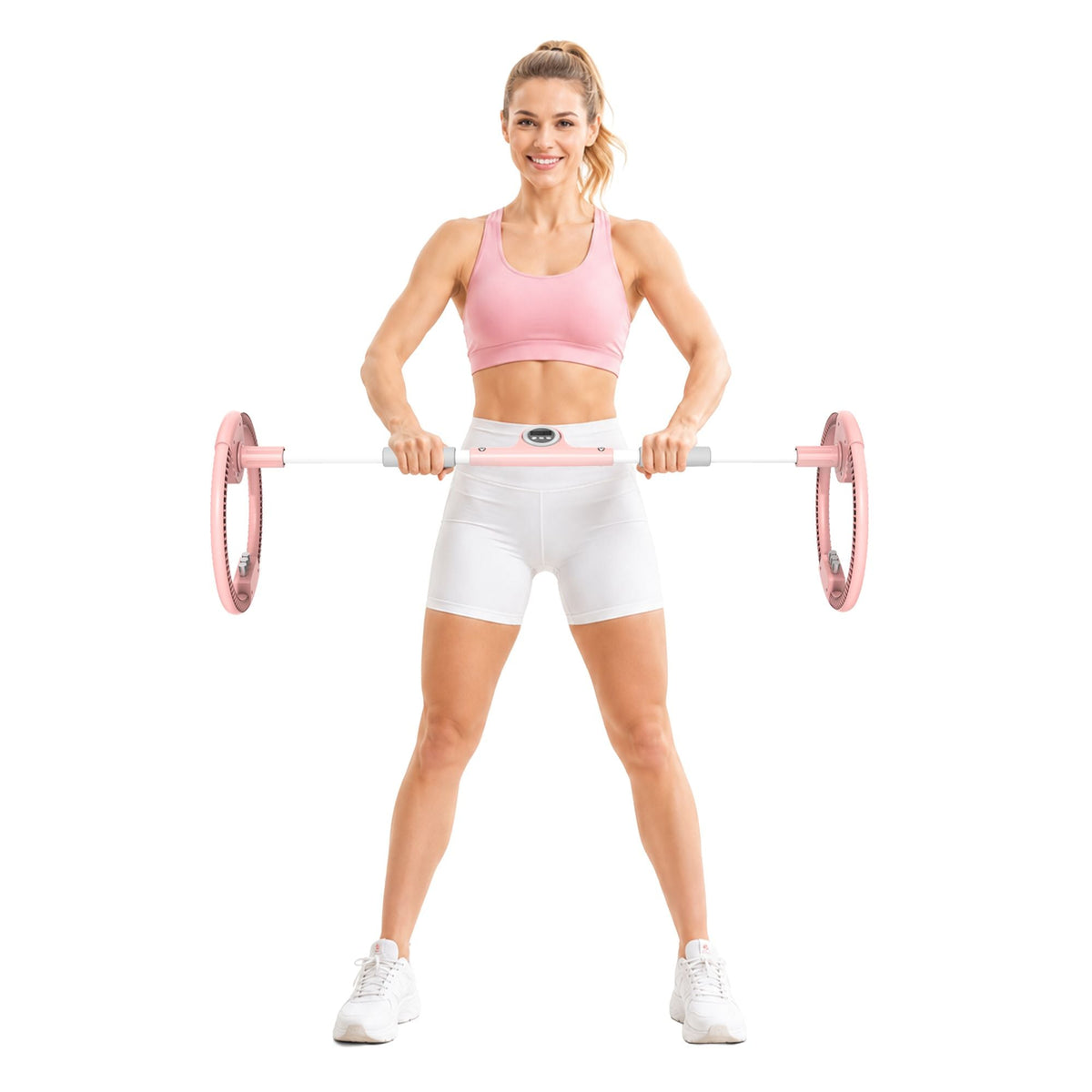 Adjustable Arms Exercise Wheel, Portable Forearm & Wrist Training Big Swing Wheel Trainer