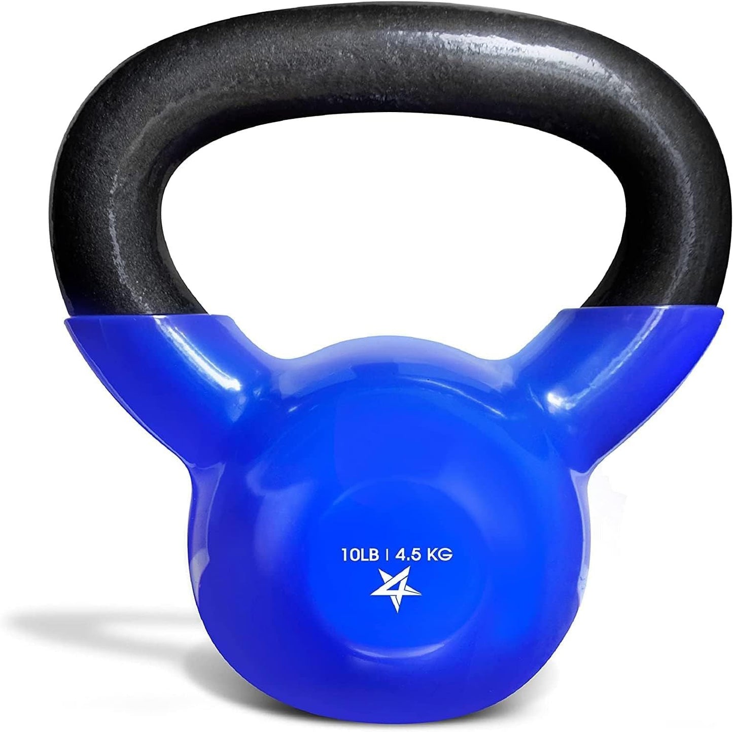 Vinyl Coated Cast Iron Kettlebell – 5–100 lb Strength Training