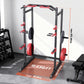 Power Cage Power Rack, Multifunctional Barbell Squat Rack with Adjustable Height, Home Gym Strength Training Workout Equipment with J-Hooks & More Fitness Attachment for Bench Press Pull-Up Dips