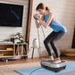 Vibration Plate Exercise Machine With Resistant Bands Remote Control Whole Body Vibration Platform Workout Equipment Home Fitness Training Equipment For Weight Loss Fat Burner