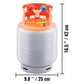 Refrigerant Recovery Tank, 30 LBS Capacity, 400 psi Portable Cylinder Tank with Y-Valve for Liquid/Vapor, High-sealing Recovery Can for R22/R134A/R410A, Orange+Gray