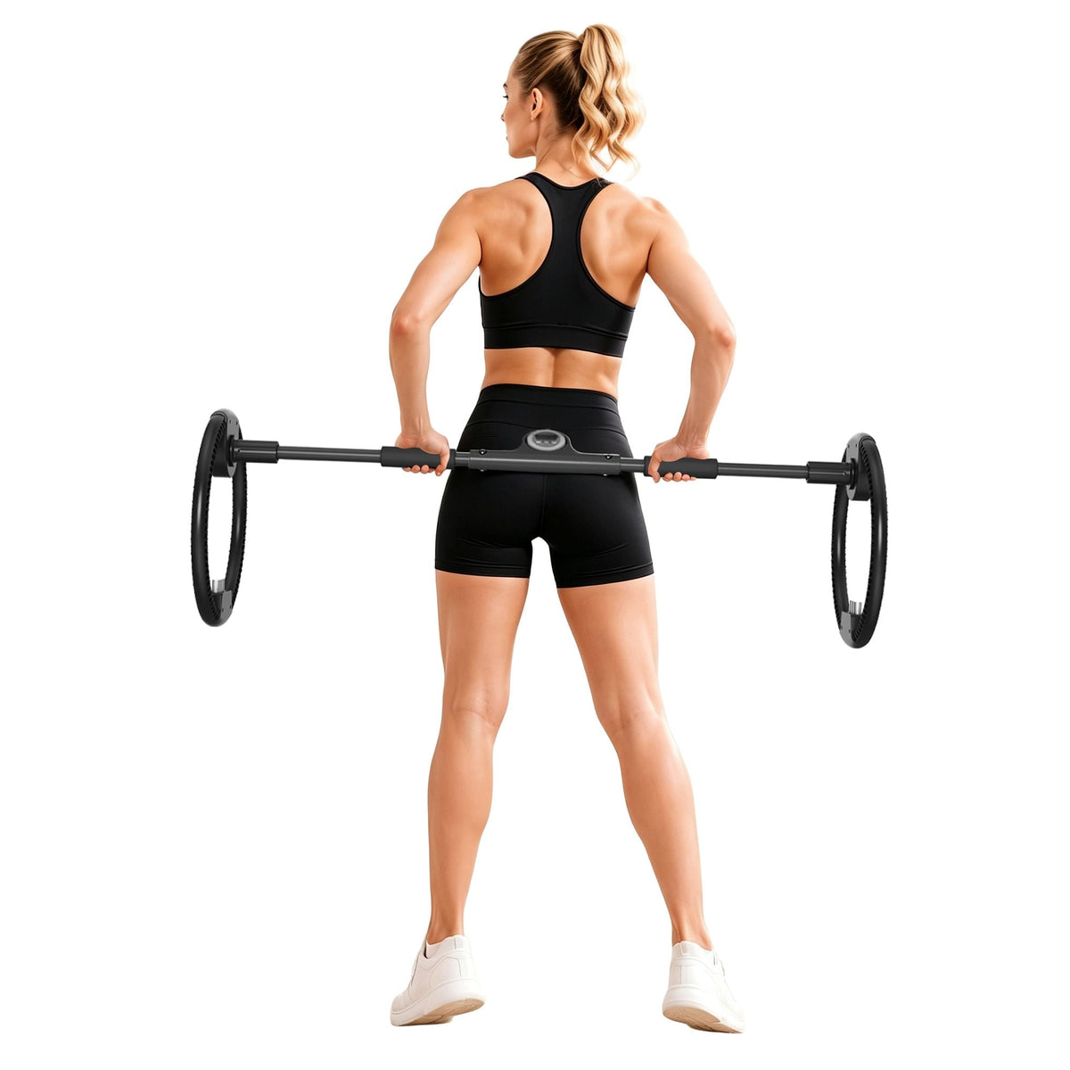 Adjustable Arms Exercise Wheel, Portable Forearm & Wrist Training Big Swing Wheel Trainer