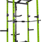 100lb Green Home Gym Set Multi-functional Power Cage, Home Adjustable Pullup Squat Rack 1000Lbs Capacity Comprehensive Fitness Barbell Rack