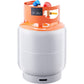 Refrigerant Recovery Tank, 30 LBS Capacity, 400 psi Portable Cylinder Tank with Y-Valve for Liquid/Vapor, High-sealing Recovery Can for R22/R134A/R410A, Orange+Gray