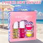 4pc Scented Body & Hair Mist & Cream Travel Set - 4 Long Lasting Fragrances for Men & Women - Perfect for Dating, Daily Use, Parties - Ultimate Gift Box
