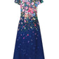 Floral Print Pocket Dress; Casual Short Sleeve Crew Neck Dress; Women's Clothing