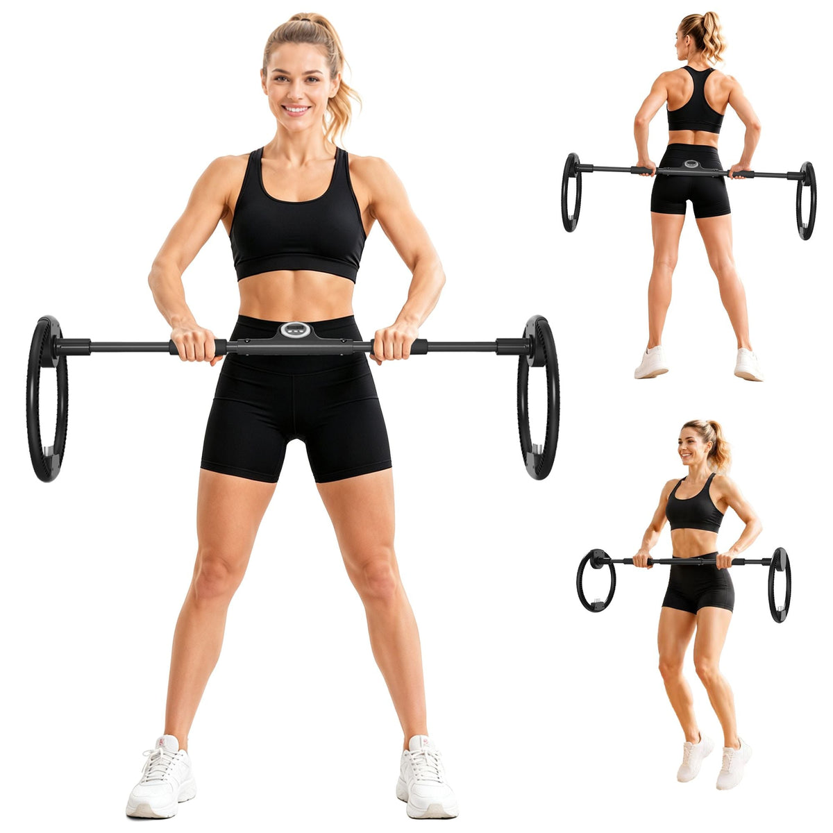 Adjustable Arms Exercise Wheel, Portable Forearm & Wrist Training Big Swing Wheel Trainer