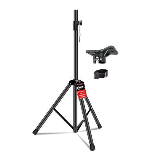 5 Core Speaker Stand Height Adjustable PA DJ Tripod Studio Monitor Stands w 35mm Compatible Insert - SS ECO 1PK BLK WoB