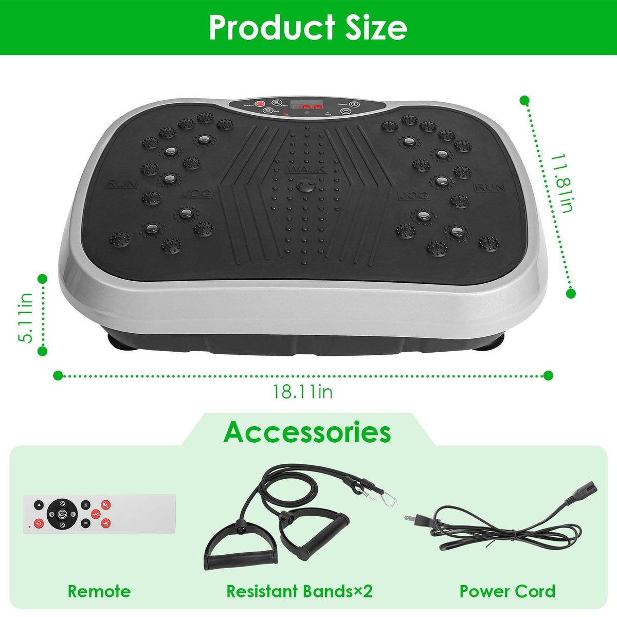 Vibration Plate Exercise Machine With Resistant Bands Remote Control Whole Body Vibration Platform Workout Equipment Home Fitness Training Equipment For Weight Loss Fat Burner