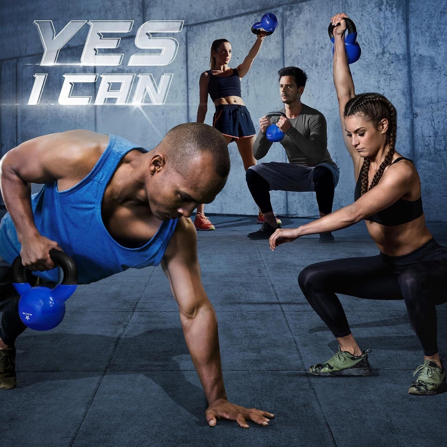 Vinyl Coated Cast Iron Kettlebell – 5–100 lb Strength Training